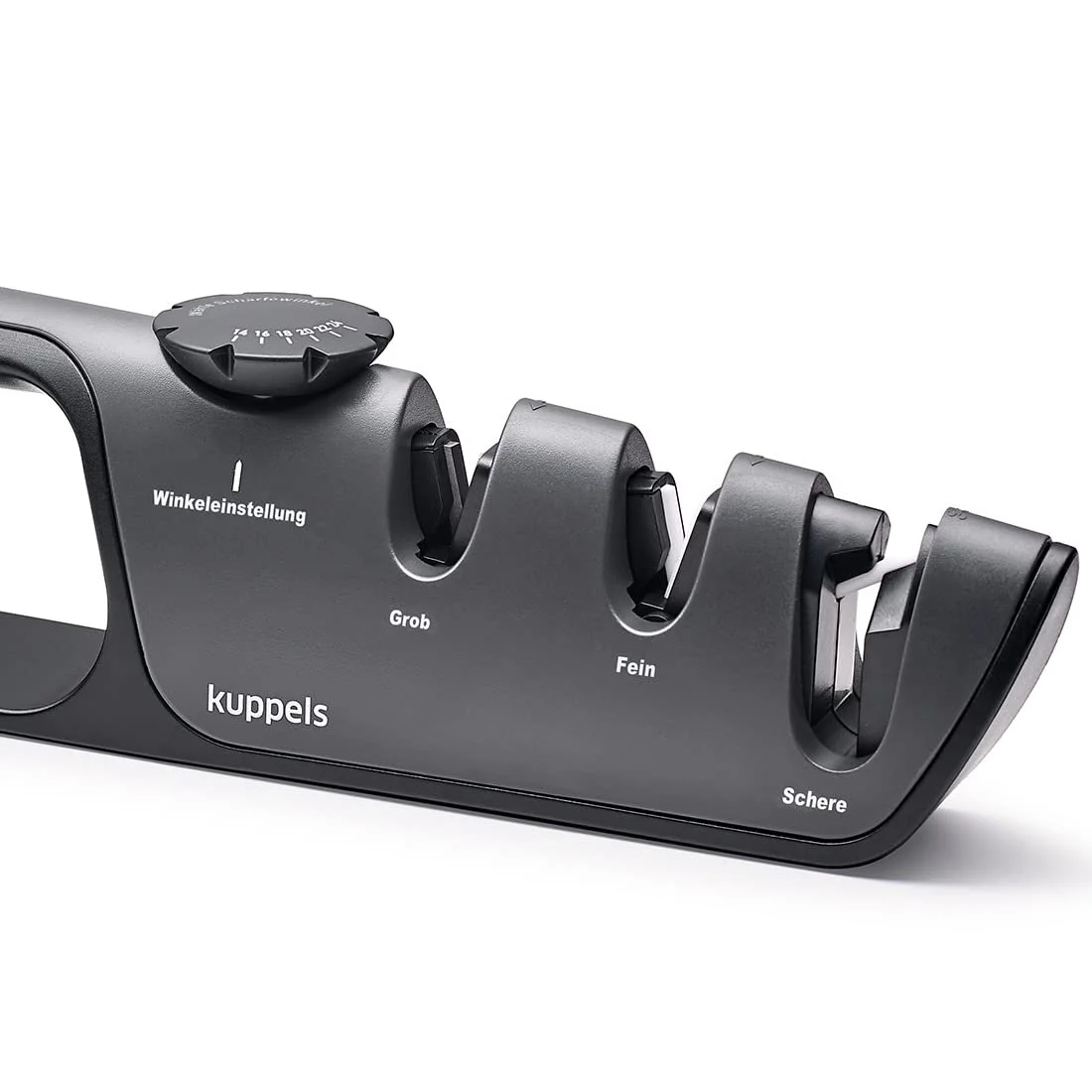 Точилка для ножів Kuppels Flex Sharp з регулюванням кута, для обробних, кухарських, японських, мисливських, кишенькових ножів та сокир, для ножиць, чорна, фото №3