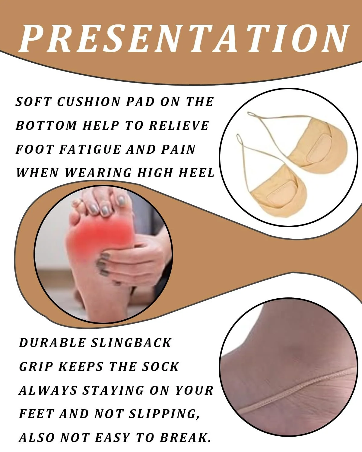 Шкарпетки для пальців ніг Балерина, 6 пар, фото №3