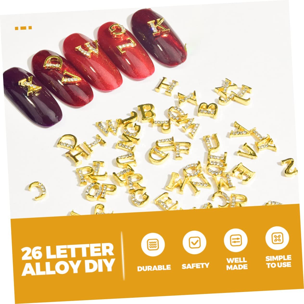 Прикраса для нігтів  Літери PLAFOPE 52 шт. Манікюрний аксесуар, фото №8