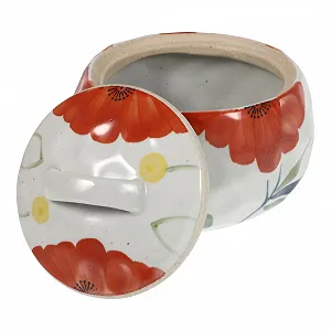 Горшок для запекания керамический с крышкой белый антипригарный - Фото 1