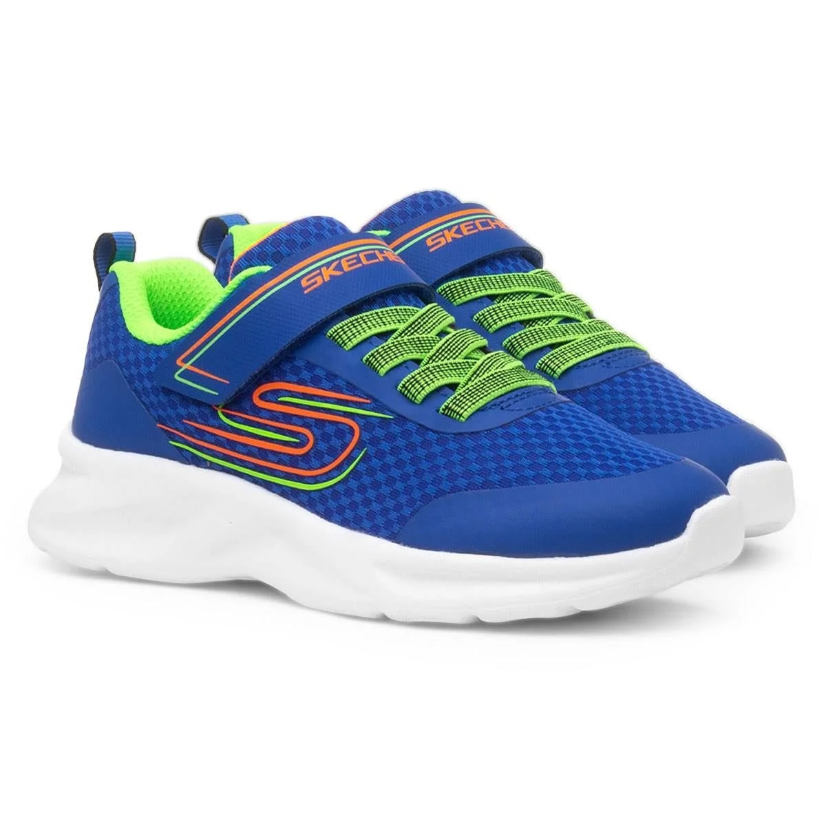 Детские Кроссовки Skechers DYNAMATIC 405112L Синий Лайм, фото №7