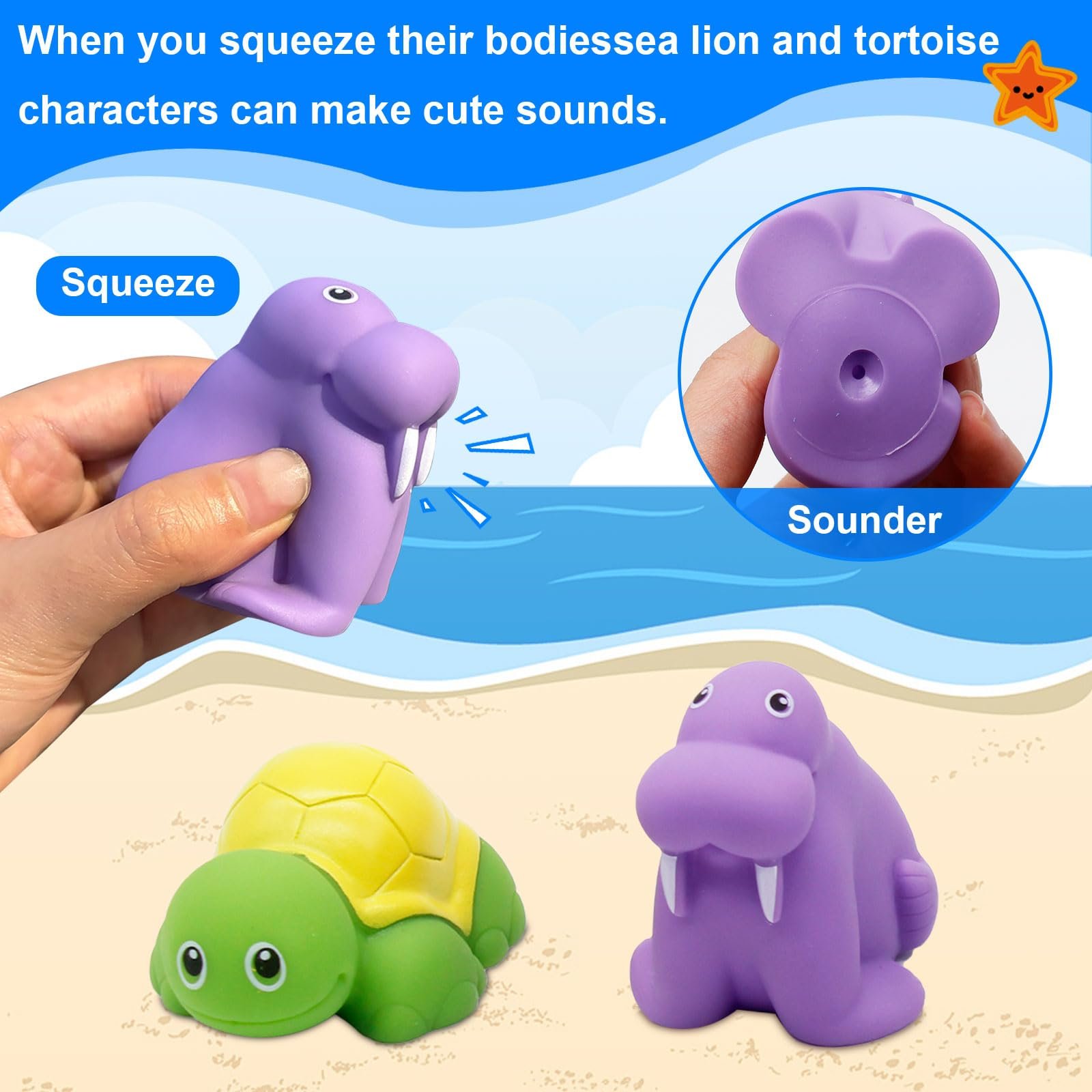 Игрушка для ванны 7 штук, фото №4