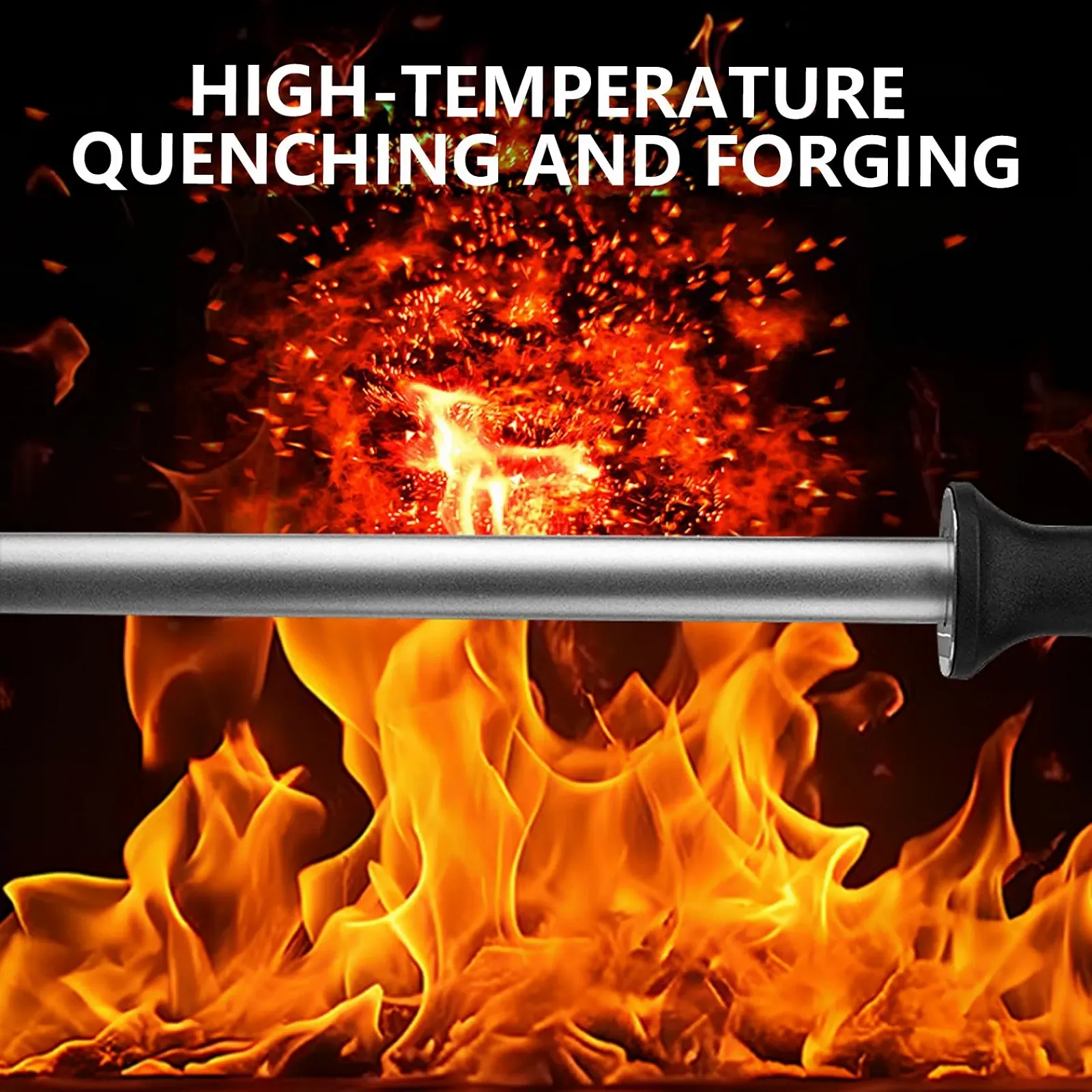 Мусат алмазний 10 дюймів високотвердий для заточування кухонних та мисливських ножів, фото №7