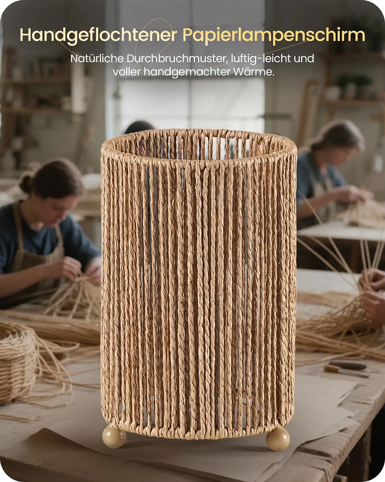 Настільна лампа приліжкова ZS11TLDP205 Бохо ротанг з кабелем світлодіодна лампа 4 Вт 2400 К набір з 2 шт., фото №3