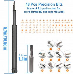 Набір викруток Precision 49 в 1 Electronics Tool Kit S2 Tool Steel Срібний ціна на synthetic.ua - Фото 1 Набір викруток Precision 49 в 1 Electronics Tool Kit S2 Tool Steel Срібний synthetic.ua - Фото 1
