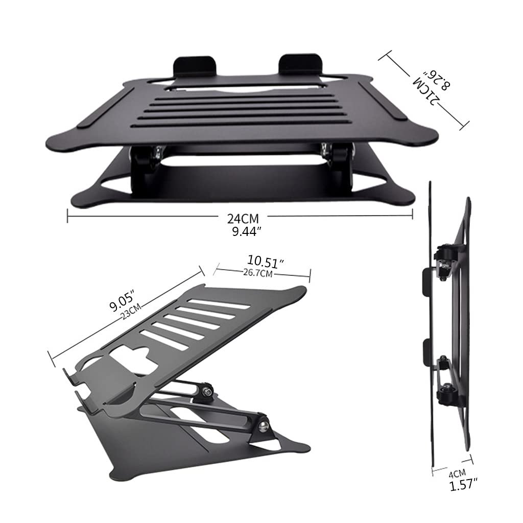 Регульована Підставка для Ноутбука Алюмінієва Легка з Вентиляційними отворами для Ноутбуків 11-17 дюймів, фото №3