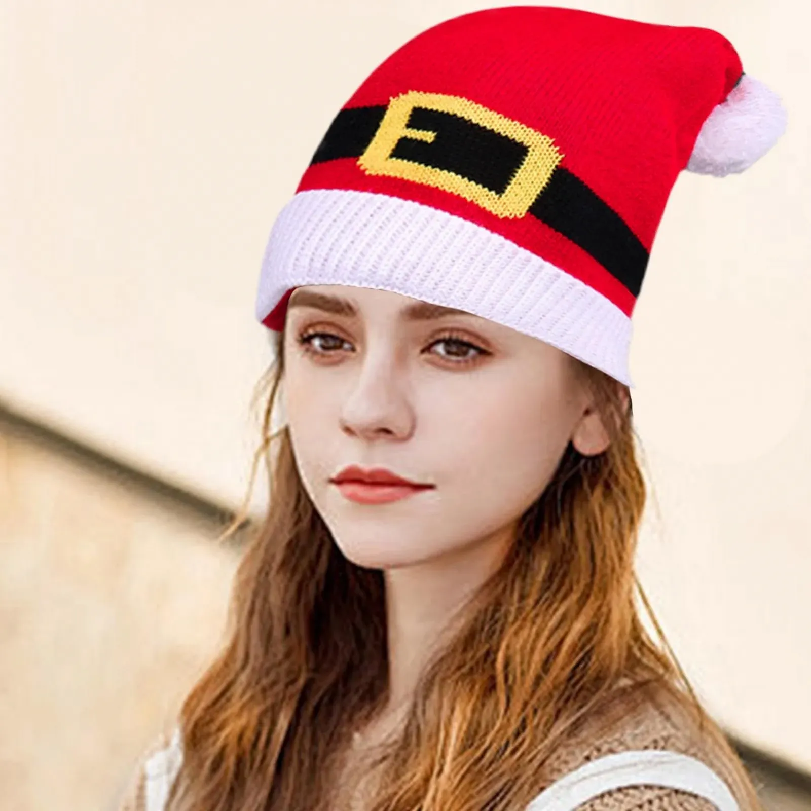 Вязаная шапка Fbinys новогодняя, фото №4 Вязаная шапка Fbinys новогодняя, фото №4