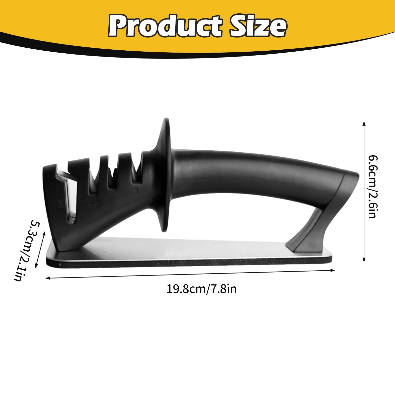 Точилка для кухонних ножів 4-в-1 Tungsten Steel Ceramic, фото №8