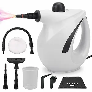 Пароочисник ручний 1200 W 8 аксесуарів 3.2 bar 700 ml портативний для вікон та кухні - Фото 1