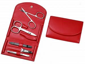 Набір для манікюру 5 предметів Hans Kniebes, червоний ціна на synthetic.ua - Фото 1 Набір для манікюру 5 предметів Hans Kniebes, червоний synthetic.ua - Фото 1