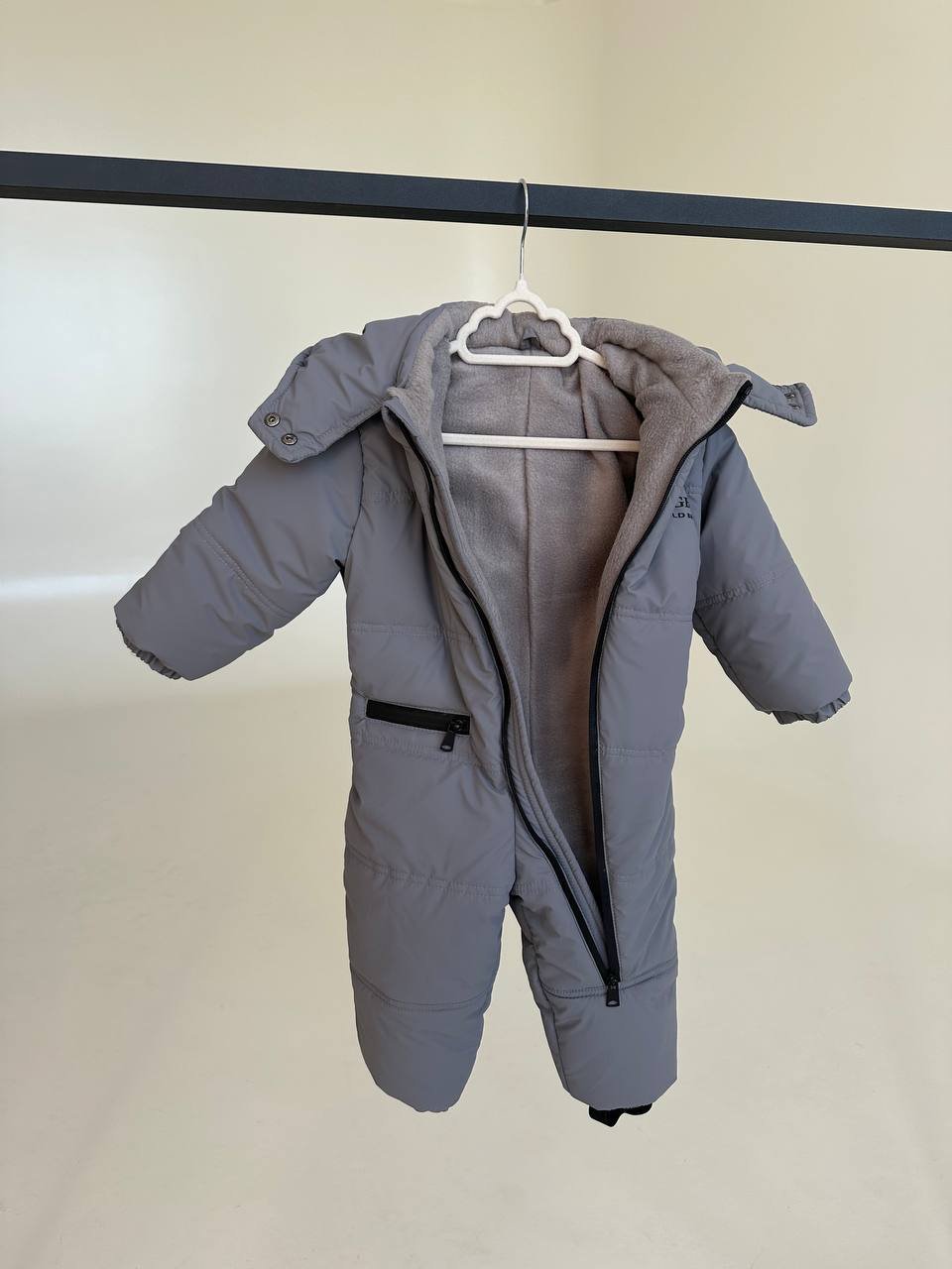 Демісезонний дитячий комбінезон 74-110 р весна/осінь Голд сірий, фото №3