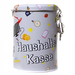 Скарбничка "Сімейна каса" металева з замком - Фото 1