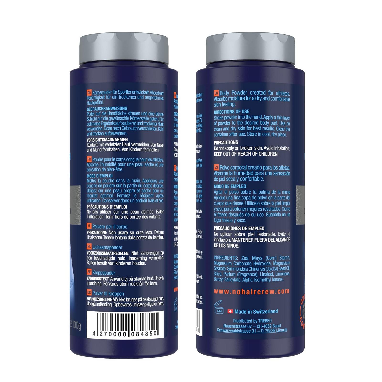Пудра для интимной гигиены NO HAIR CREW Dry & Fresh мужская без талька 100 г, фото №6