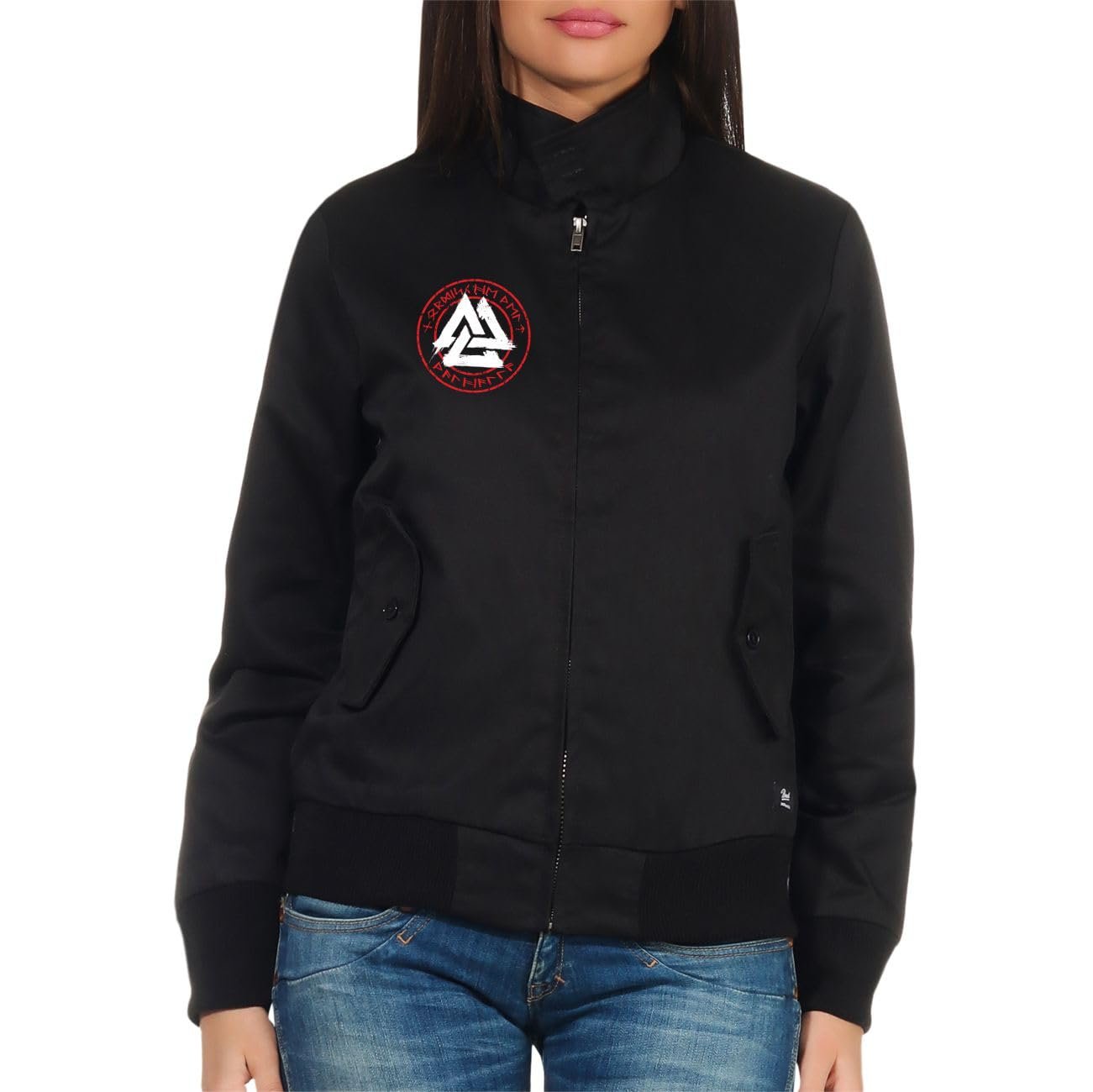 Куртка Harrington жіноча SONS OF ODIN Valknut (з принтом на спині) Viking Brand, фото №2
