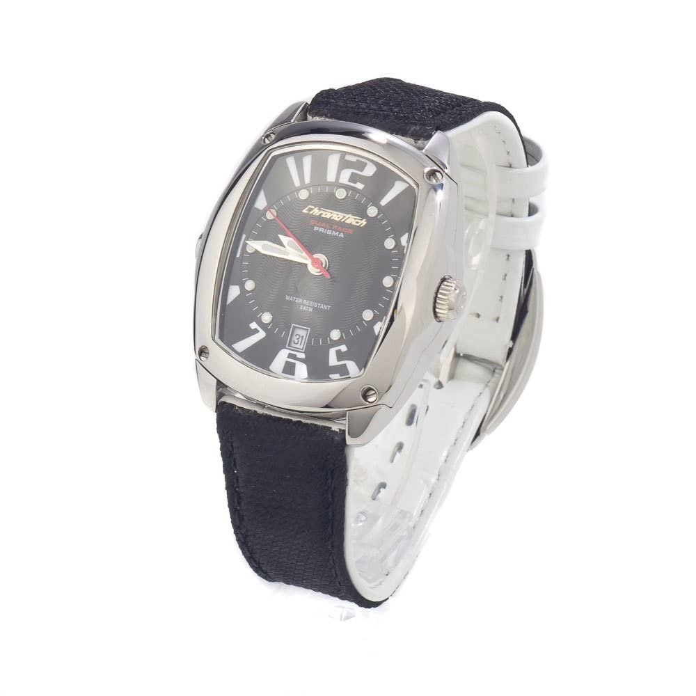 Годинник кварцовий Chronotech CT7696M-01, чоловічий, аналоговий, ремінець шкіряний, чорний, фото №2