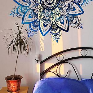 Наклейка на стіну HGDESIGN Mandala Синій Чорний 78 x 40 см - Фото 1