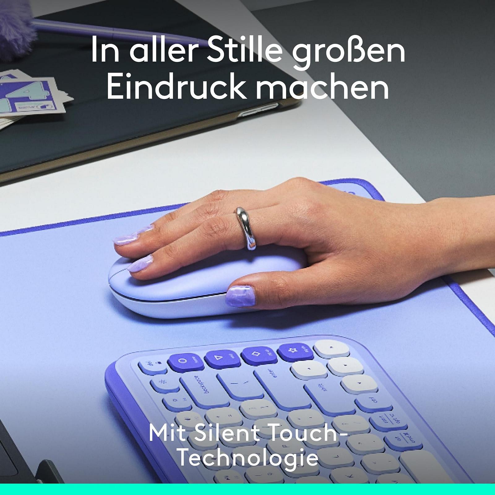 Мышь Logitech POP Беспроводная Bluetooth Фиолетовый, фото №5