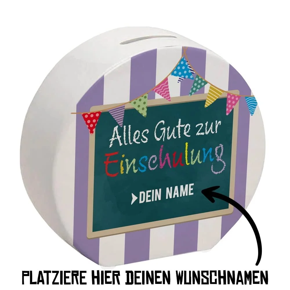 Скарбничка Alles Gute zur Einschulung персоналізована з ім'ям, фото №2