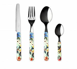 Набор столовых приборов Excelsa Fiori Frida 24 предмета на 6 персон нержавеющая сталь 18/0 - Фото 1