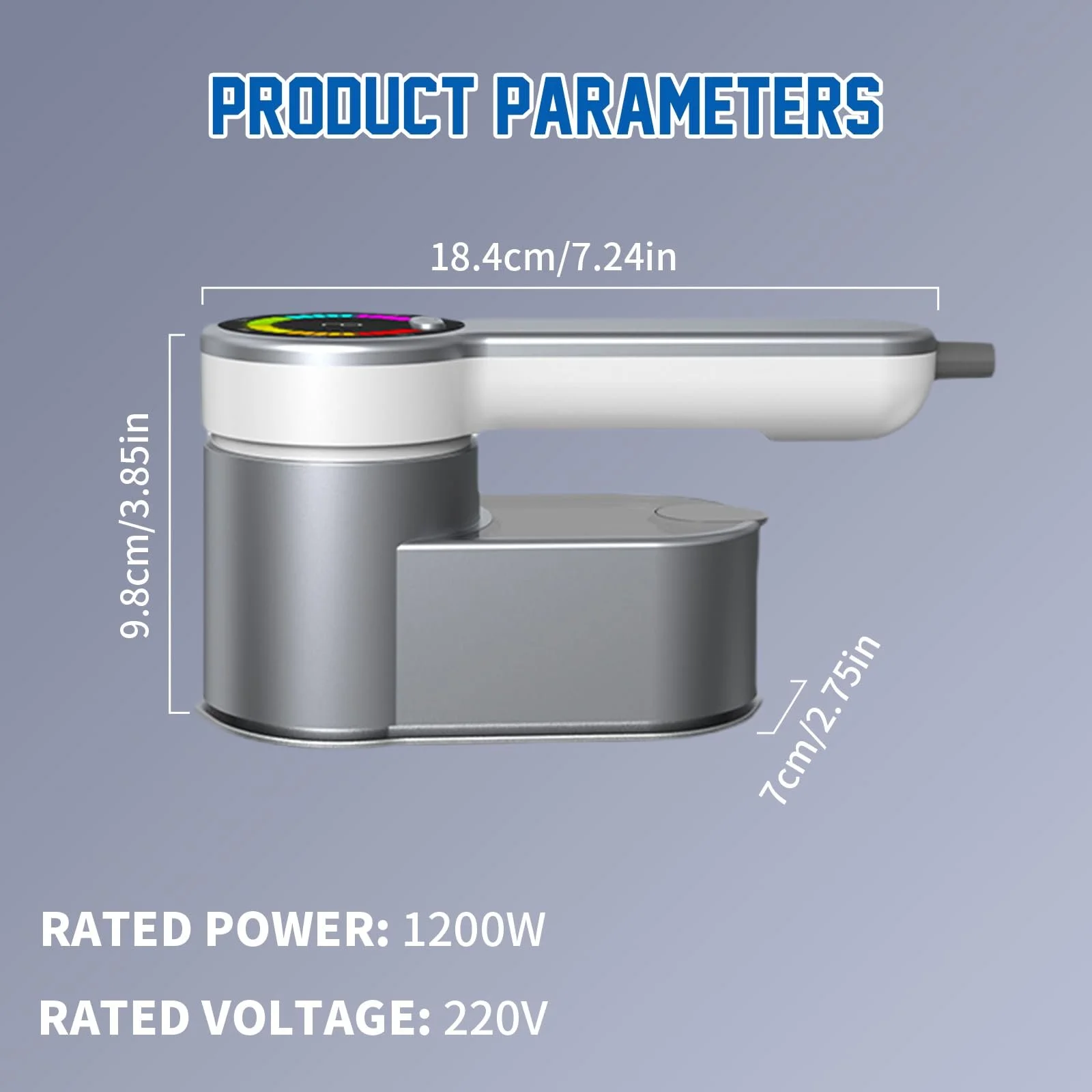 Портативный отпариватель Дорожный утюг 1200 Вт 120 мл 5 уровней пара, фото №6