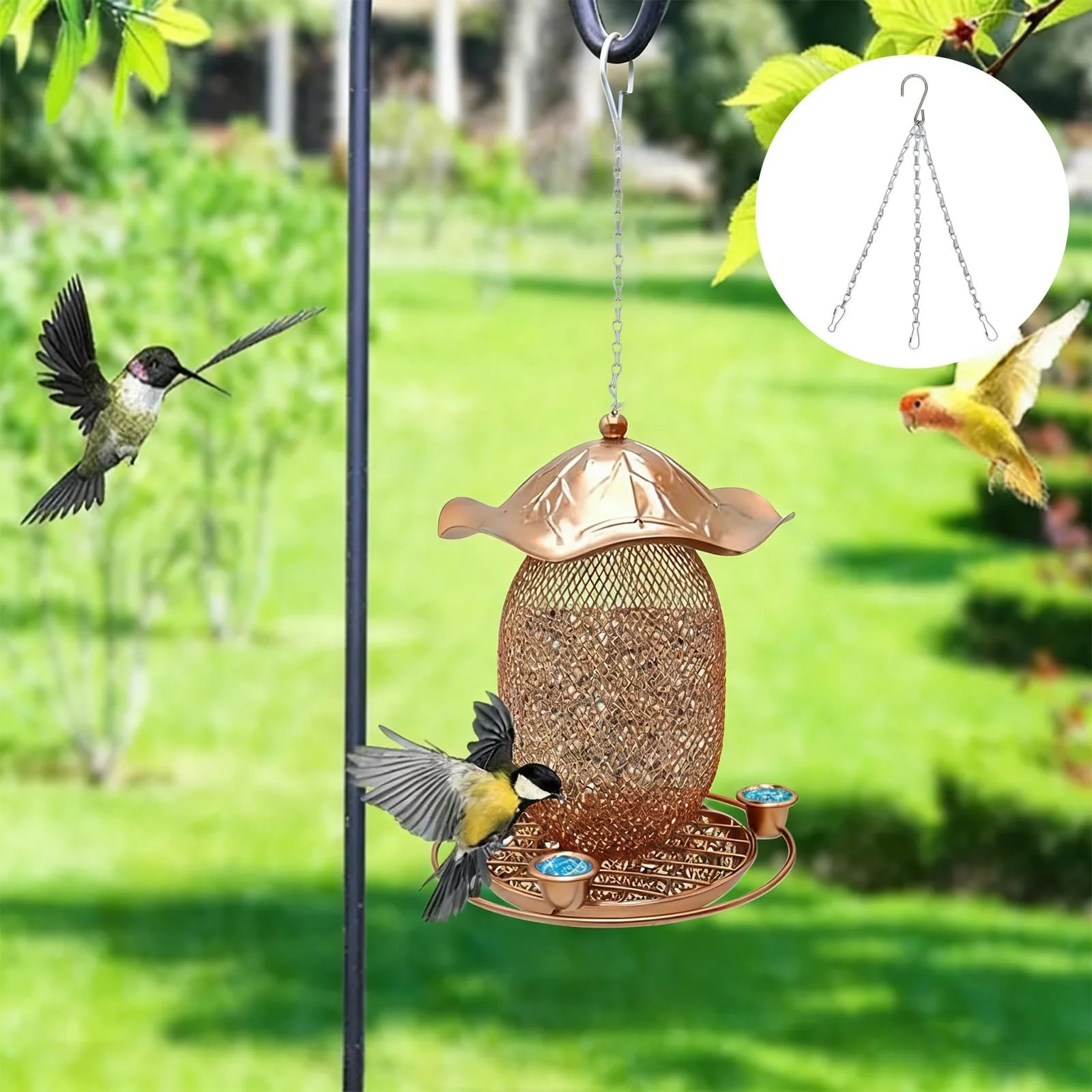 Ланцюги для підвісних кошиків Metal 50 см Set of 6, фото №6