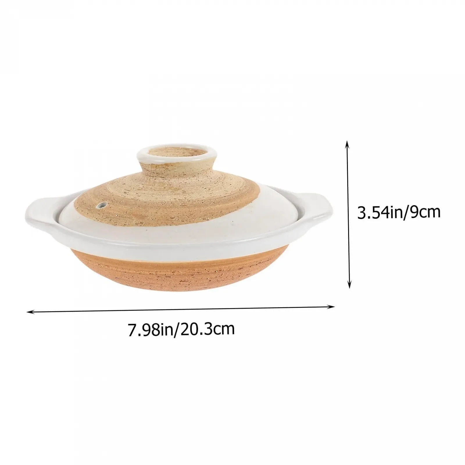 Керамічна каструля термостійка глиняна для рису та курки антипригарна японський стиль, фото №2