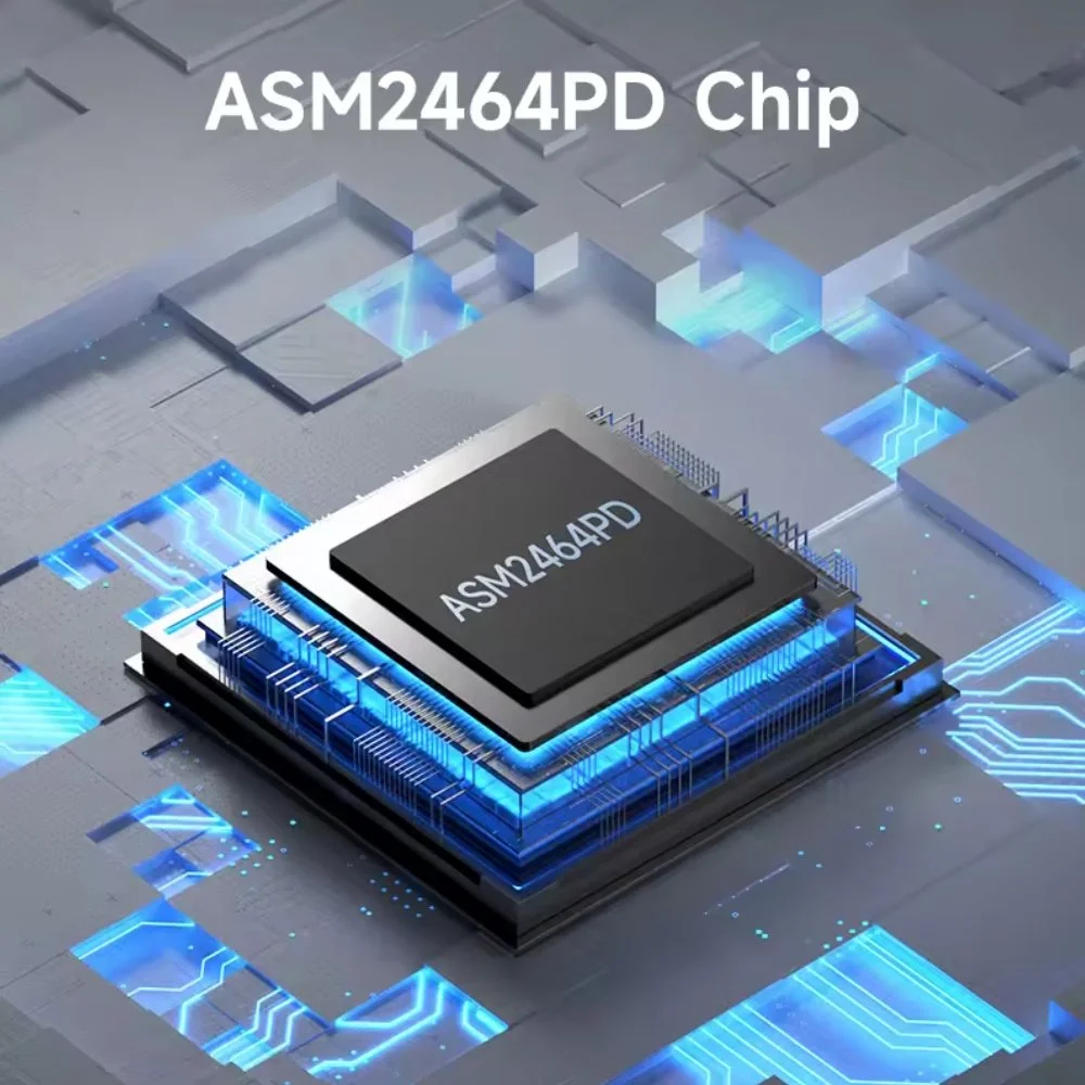 Внешний карман HAGIBIS MC40 40Gbps M.2 NVMe SSD to USB4, Thunderbolt 4 Black, фото №6 Внешний карман HAGIBIS MC40 40Gbps M.2 NVMe SSD to USB4, Thunderbolt 4 Black, фото №6