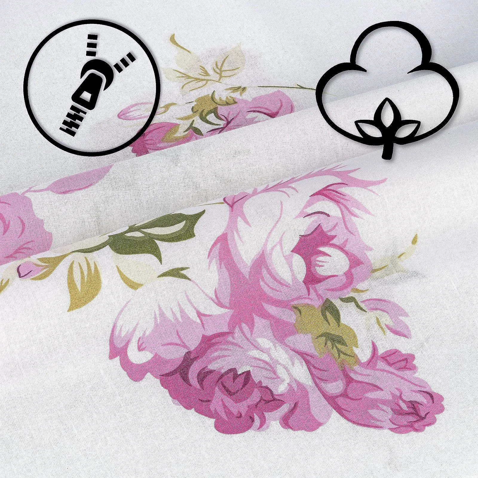 Комплект постельної білизни Moon Rosemarie 135 x 200 / 80 x 80 см 100% бавовна квітковий візерунок, фото №5