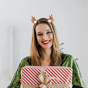 Обруч Рождественские Оленьи Рога с Кроликами Ушами (2 шт.) synthetic.ua - Фото 1