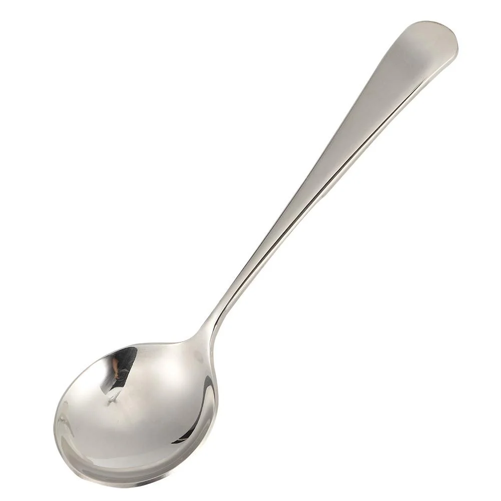 Набір круглих ложок 16 см з нержавіючої сталі, з довгою ручкою, фото №1 Набір круглих ложок 16 см з нержавіючої сталі, з довгою ручкою, фото №1