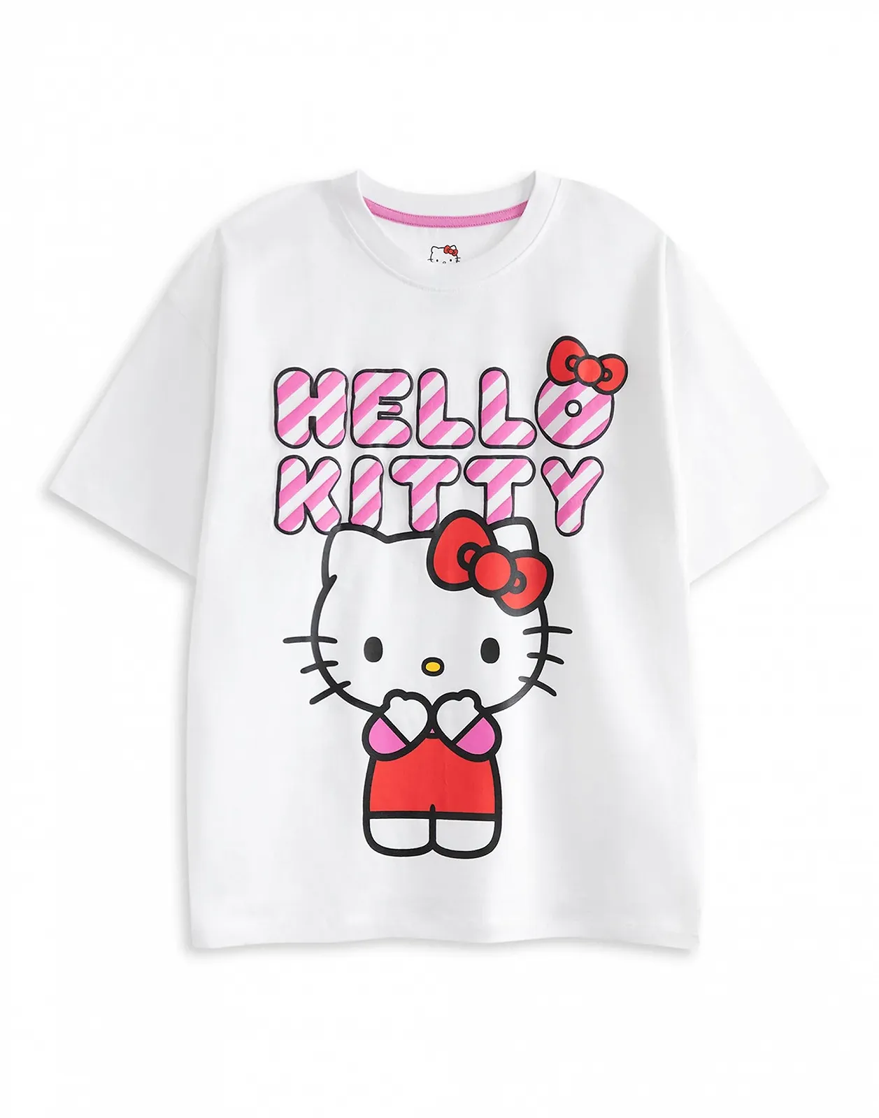 Комплект пижамный Hello Kitty Розовый с короткими рукавами и шортами | Мультипак из 2 предметов одежды для сна с сердечками и бантами | Детская одежда для дома с мультяшным принтом | Hello Kitty Merch, фото №6 Комплект пижамный Hello Kitty Розовый с короткими рукавами и шортами | Мультипак из 2 предметов одежды для сна с сердечками и бантами | Детская одежда для дома с мультяшным принтом | Hello Kitty Merch, фото №6