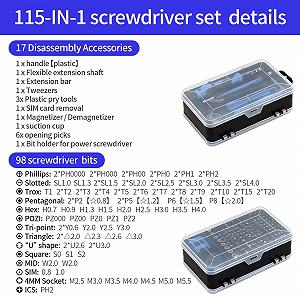 Набір викруток SOSINYA 115 в 1 Precision synthetic.ua - Фото 1