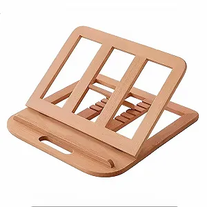 Подставка для ноутбука Деревянная Портативная Складная Конструкция с отверстиями Регулируемая Многоугловая Подставка для стола Идеальна для рассеивания тепла и эргономичного комфорта - Фото 1