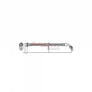 Тормозной шланг METZGER 4110098 для TOYOTA, передняя ось слева - Фото 1