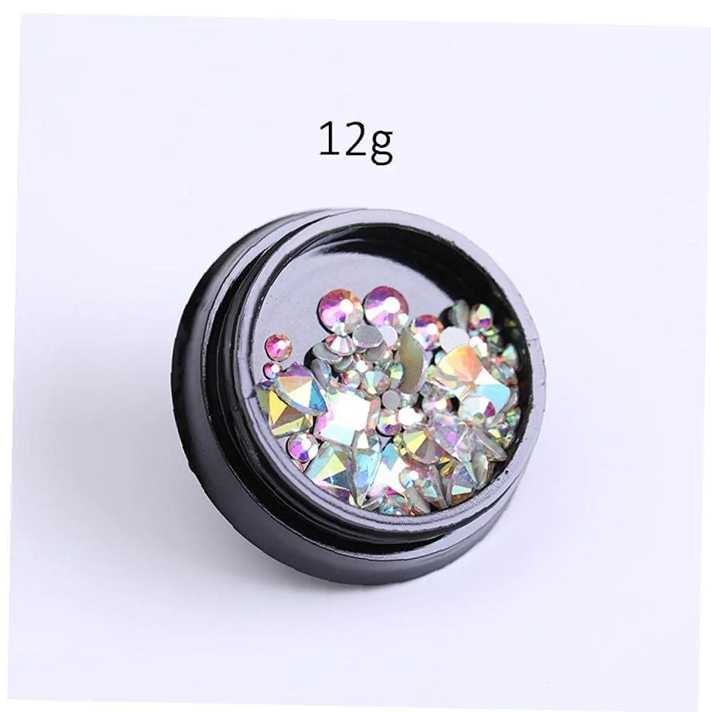 3D Сірий Мікс Розмірів Колір Блискучі Прикраси для Манікюру, фото №2