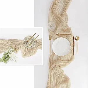Ранер марлевий Boho Gauze 90 x 300 см бежевий ціна на synthetic.ua - Фото 1 Ранер марлевий Boho Gauze 90 x 300 см бежевий synthetic.ua - Фото 1
