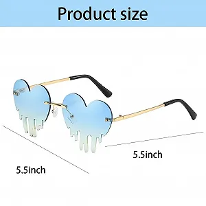 Солнцезащитные очки Сердце Miotlsy 2 шт, Двухцветные, Цветовой микс synthetic.ua - Фото 1