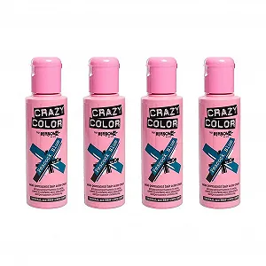 Фарба для волосся Crazy Colour Напівперманентна Peacock Blue 4 шт (4 x Blue) synthetic.ua - Фото 1