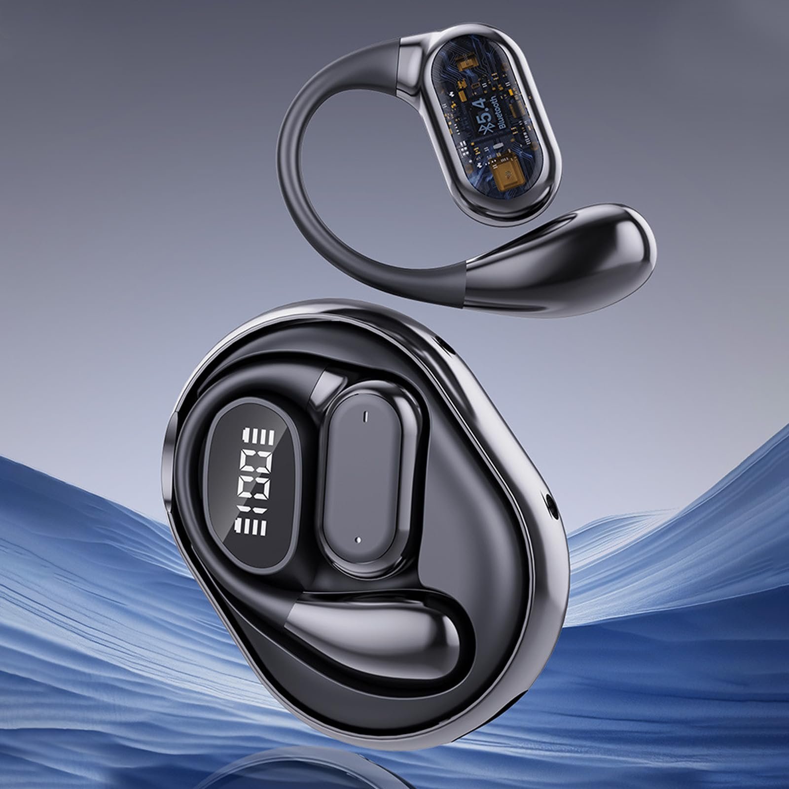 Навушники-перекладачі Bluetooth 5.4 Бездротові Ai Чорний, фото №4