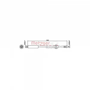 Гальмівний шланг METZGER 4111470 для VOLVO, задній лівий/правий - Фото 1