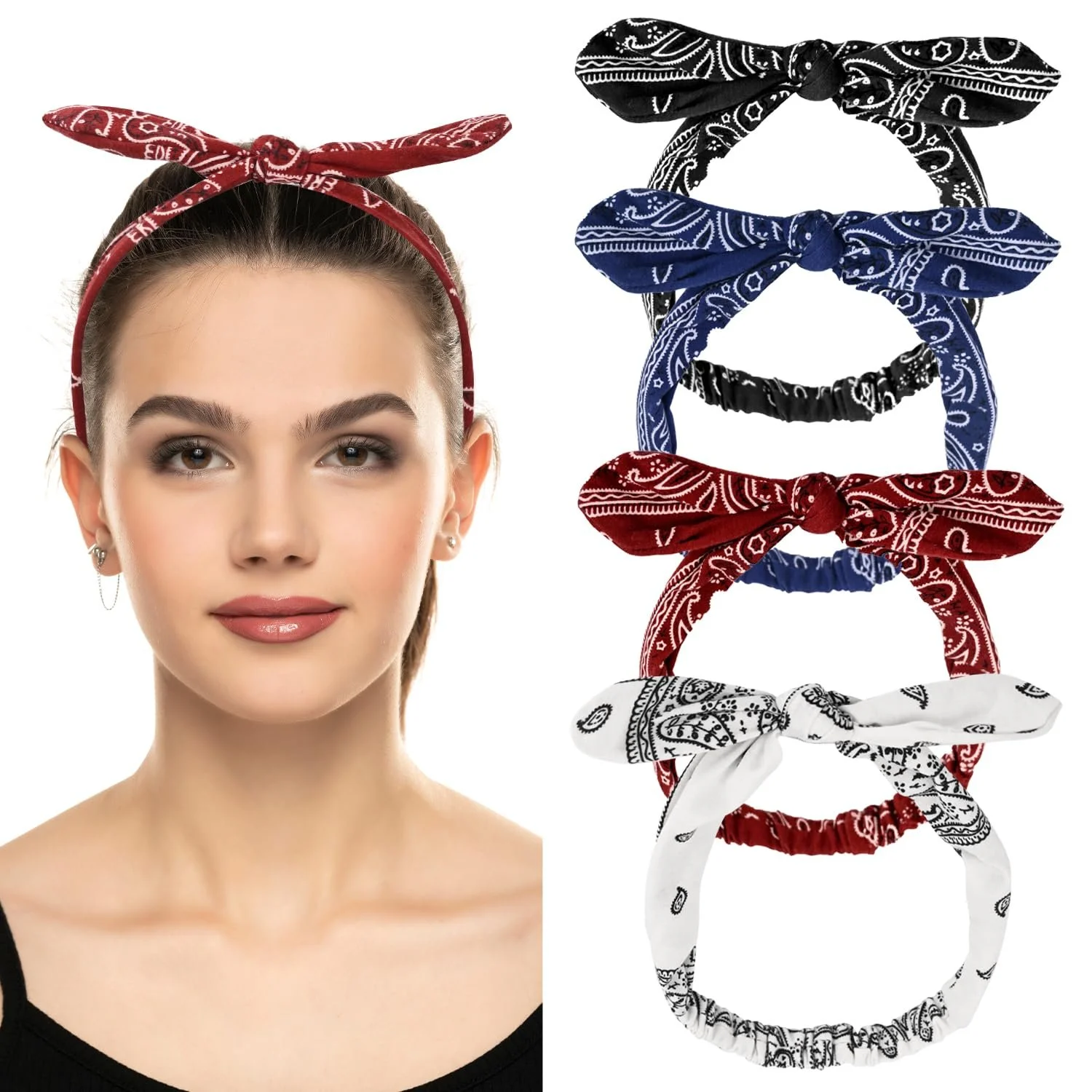Обруч на голову Paisley з вушками кролика (4 шт.), фото №1