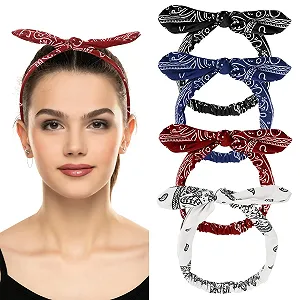 Обруч на голову Paisley с ушками кролика (4 шт.) - Фото 1