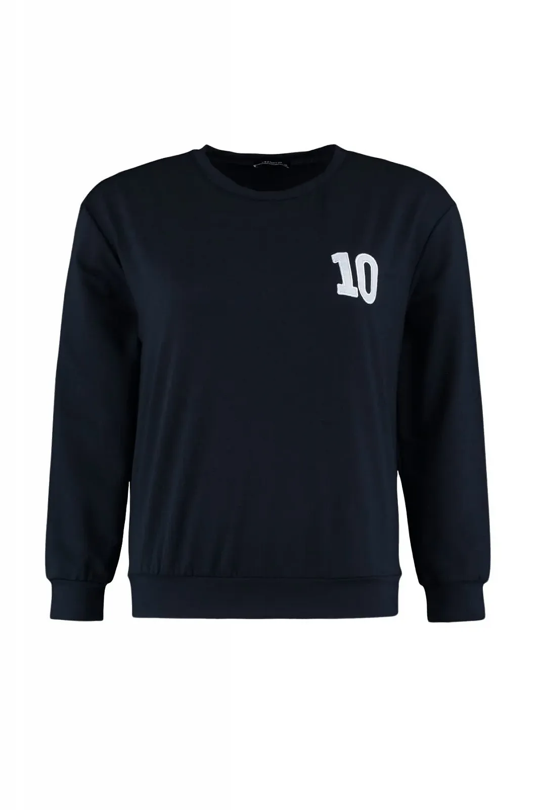 Женский свитшот TRENDYOL с круглым вырезом, однотонный, обычной посадки, большого размера, фото №6 Женский свитшот TRENDYOL с круглым вырезом, однотонный, обычной посадки, большого размера, фото №6