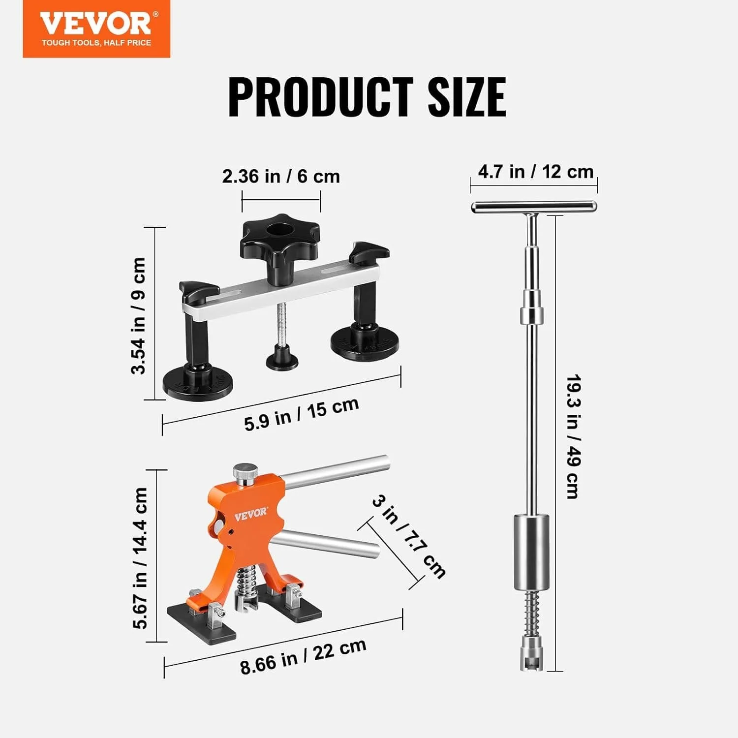 Набор для ремонта вмятин VEVOR XPT9006, фото №7 Набор для ремонта вмятин VEVOR XPT9006, фото №7
