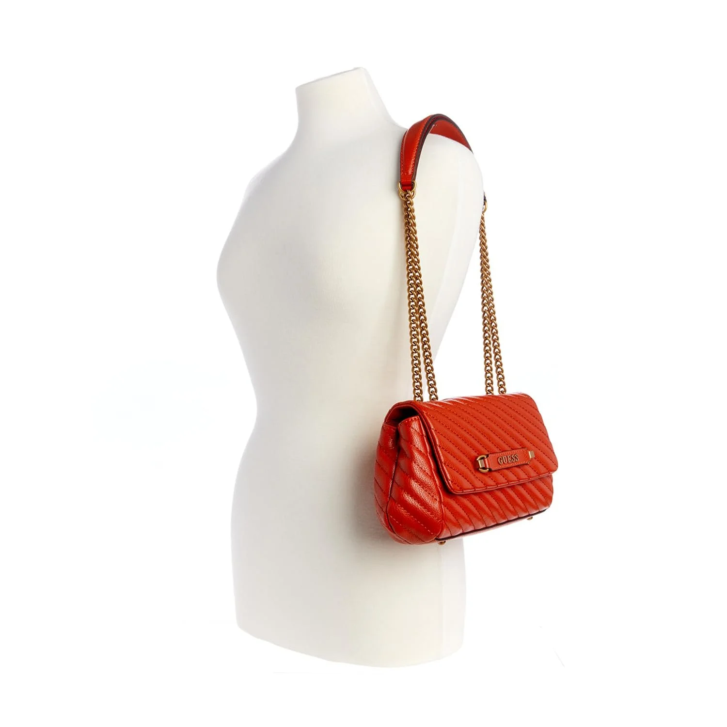 Сумка крос-боді GUESS Sela, що трансформується, лисячо-червона, фото №4