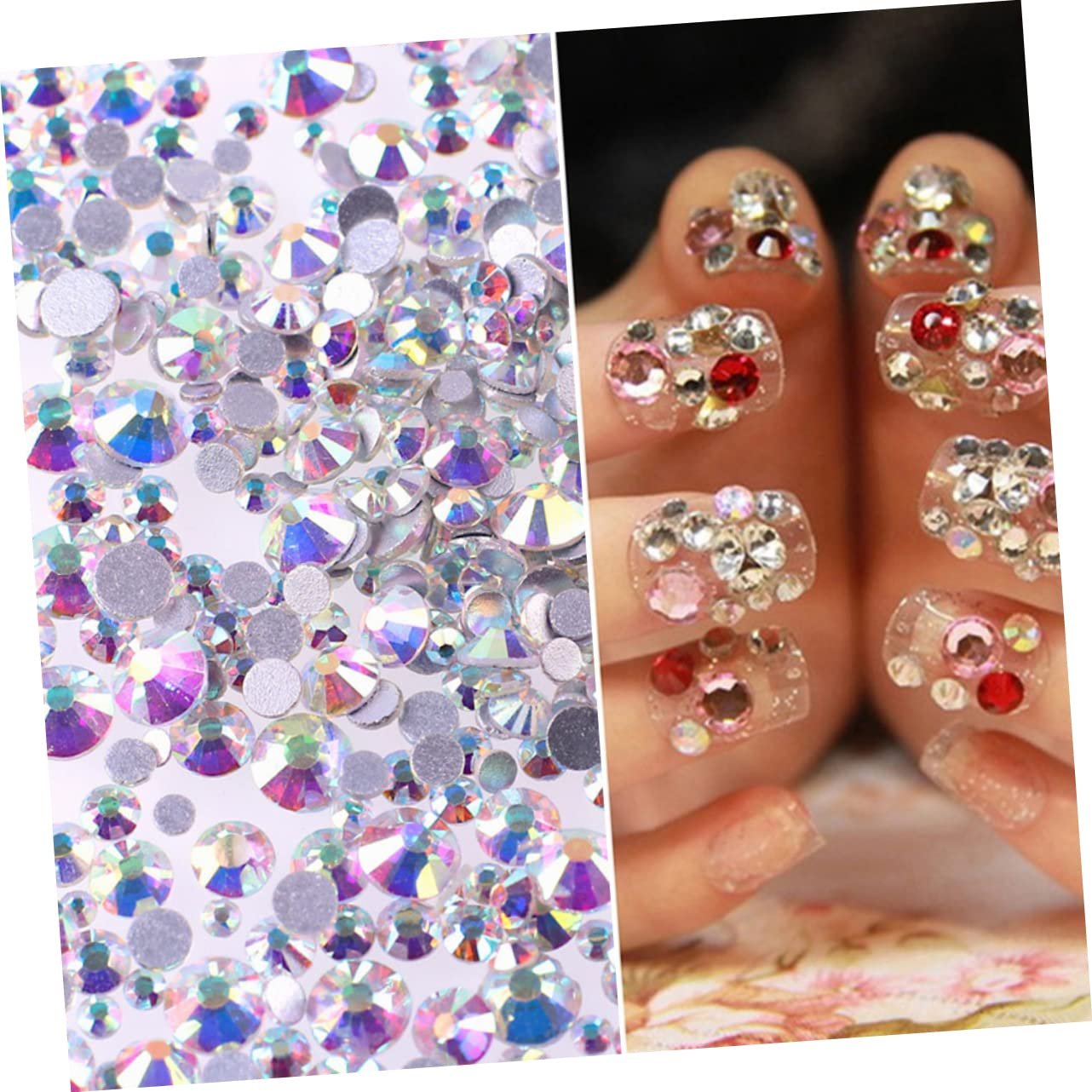 Стрази Круглі Healeved Crystal для дизайну нігтів 1440 шт 2 4 мм, фото №6