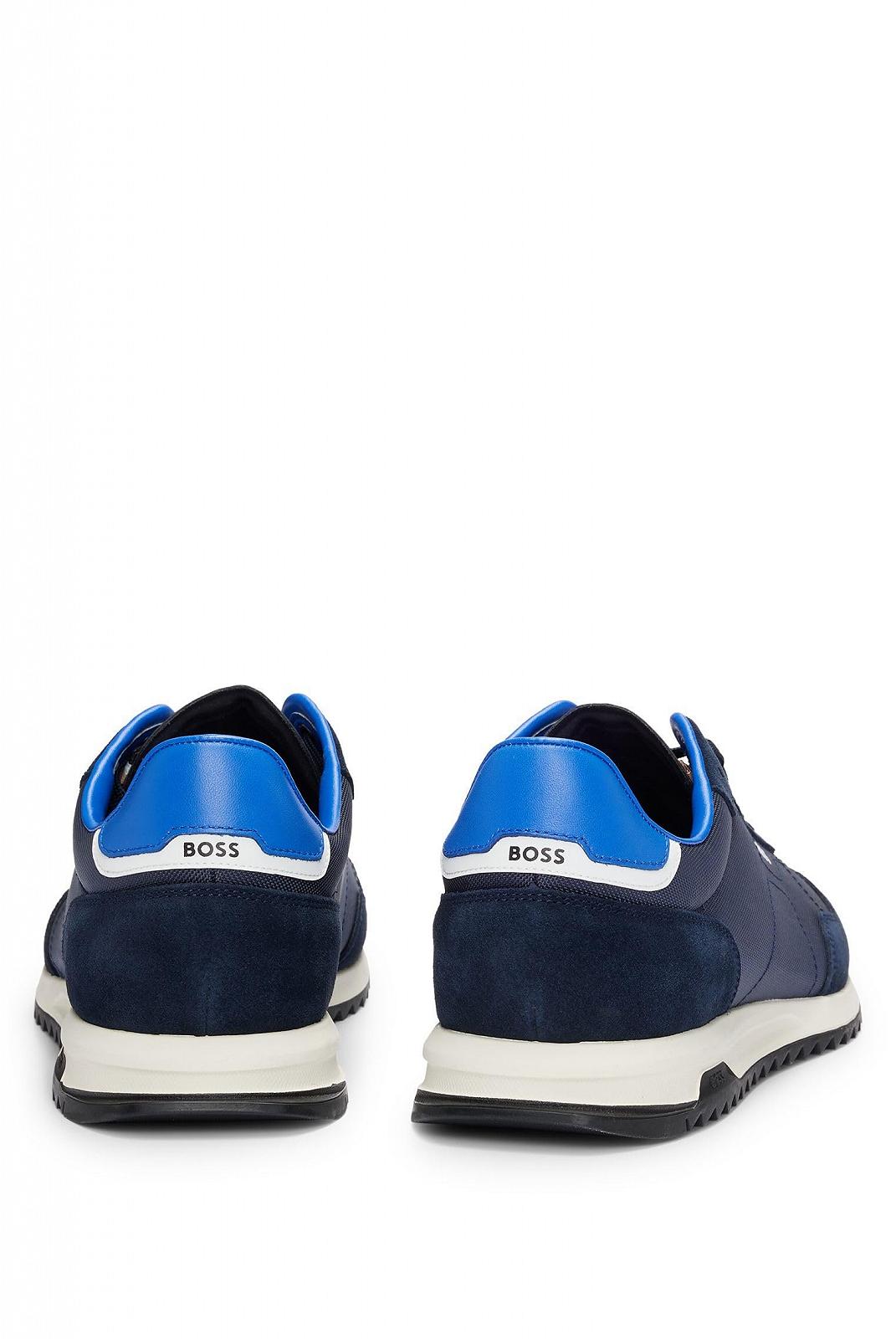 Кросівки BOSS Zayn Lowp Lace-Up з текстурованої тканини із замшевими деталями, фото №5