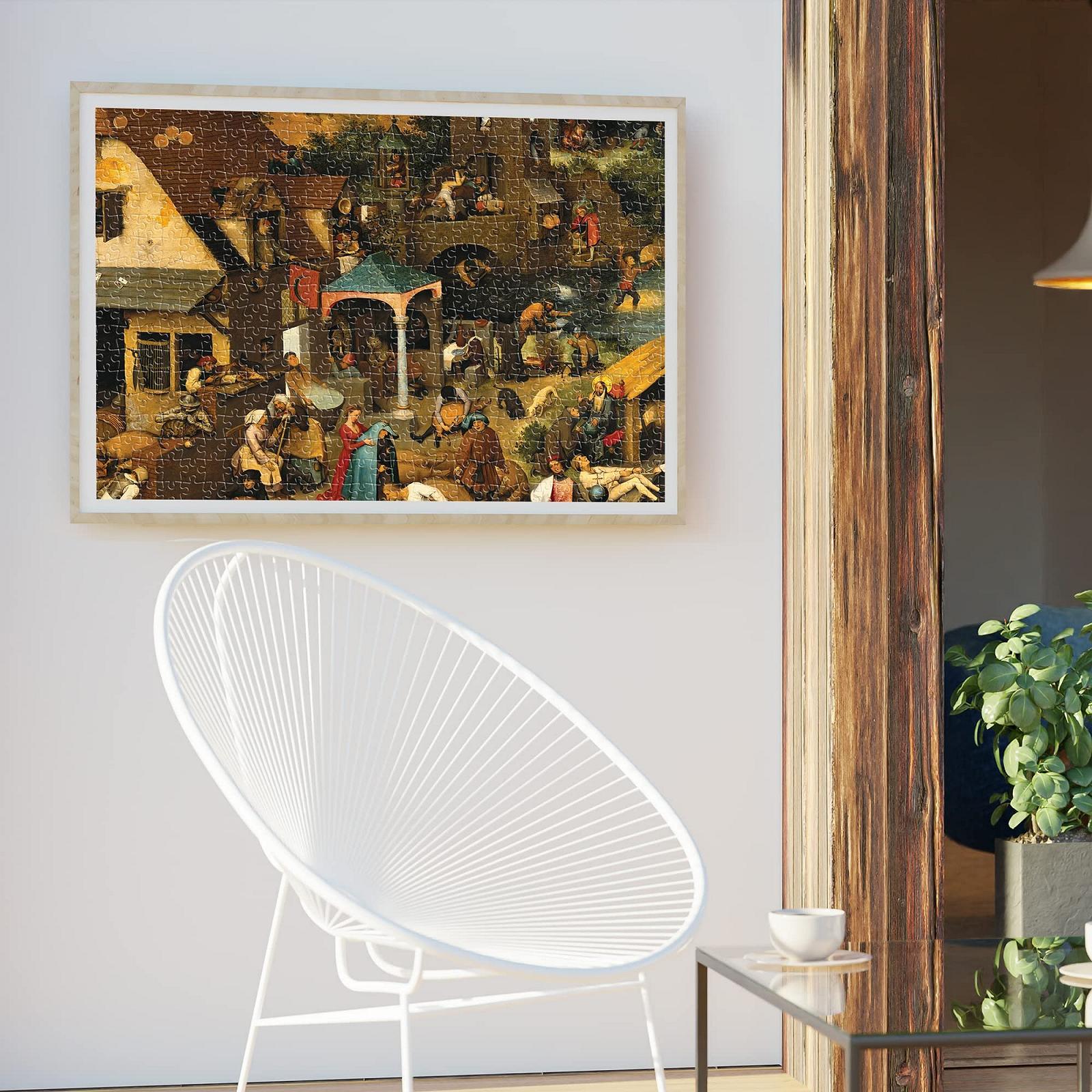 Пазл D-Toys 73778-BR01 Пітер Брейгель Фламандські прислів’я 1000 елементів Різнокольоровий, фото №3