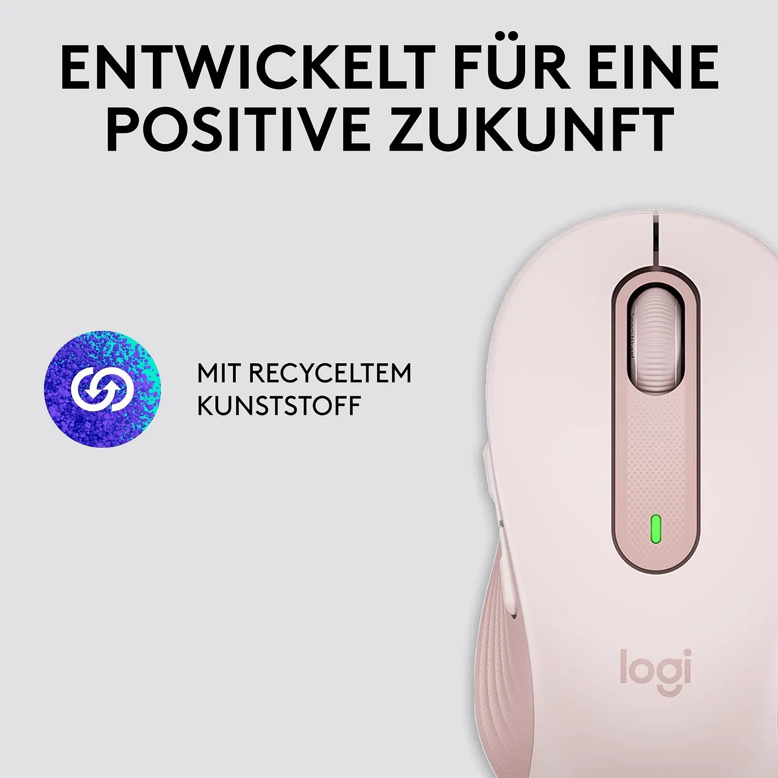 Миша Бездротова Logitech Signature M650 L для великої руки, тихі клацання, регульовані бічні кнопки, Bluetooth, сумісність з різними пристроями - рожева, фото №5