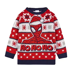 Джемпер Marvel Людина-павук Різдвяний, Акриловий в'язаний дитячий джемпер - Фото 1